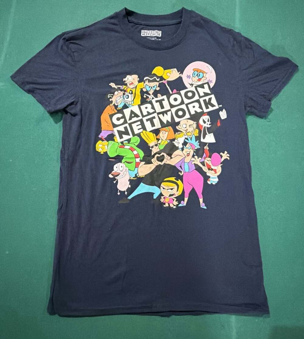 Cartoon Network Graphic T-Shirt Size S Dark Blue Classic Characters